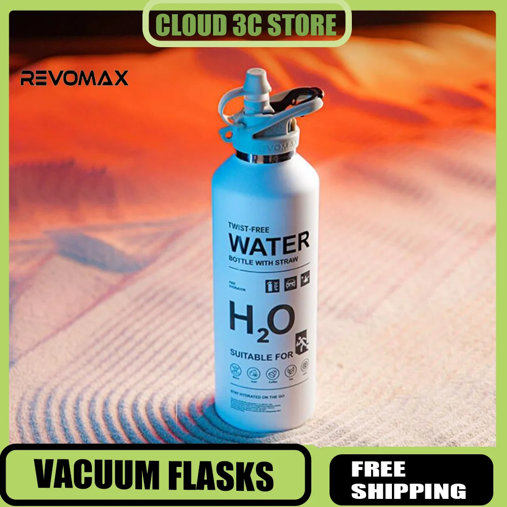 

Revomax Insulated Straw Cup Stainless Steel Thermos Bottles Car Office Thermal Cup Outdoor Camping Sports Water Bottle Man Gifts
