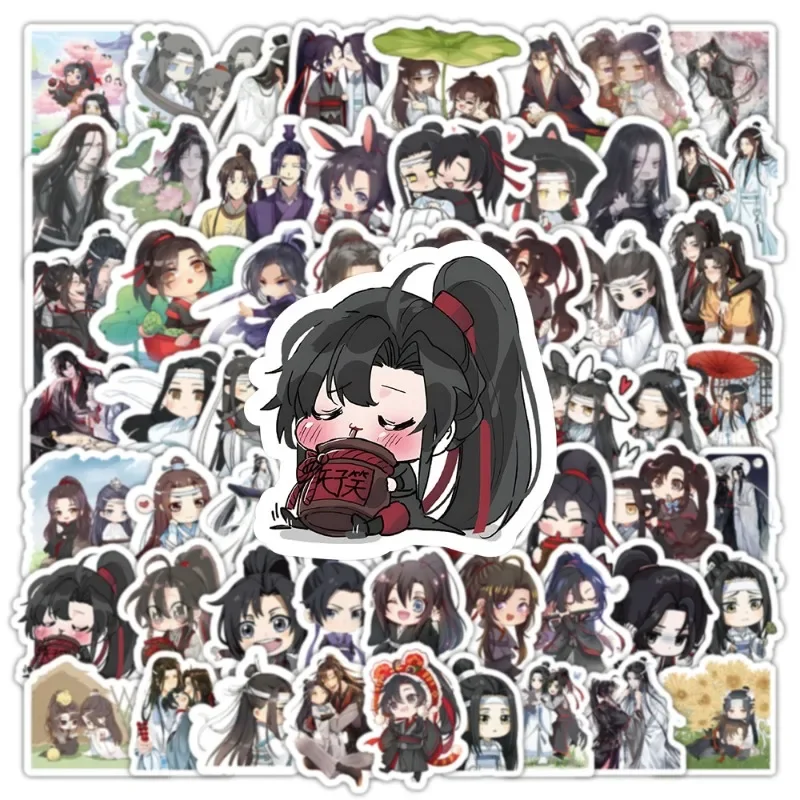 100/50/30PCS Wei Wuxian Lan Wangjiยอดนิยมภาพเคลื่อนไหวอุปกรณ์ต่อพ่วงจีนFeng Shuiถ้วยคอมพิวเตอร์กันน้ําสติกเกอร์ตกแต่ง