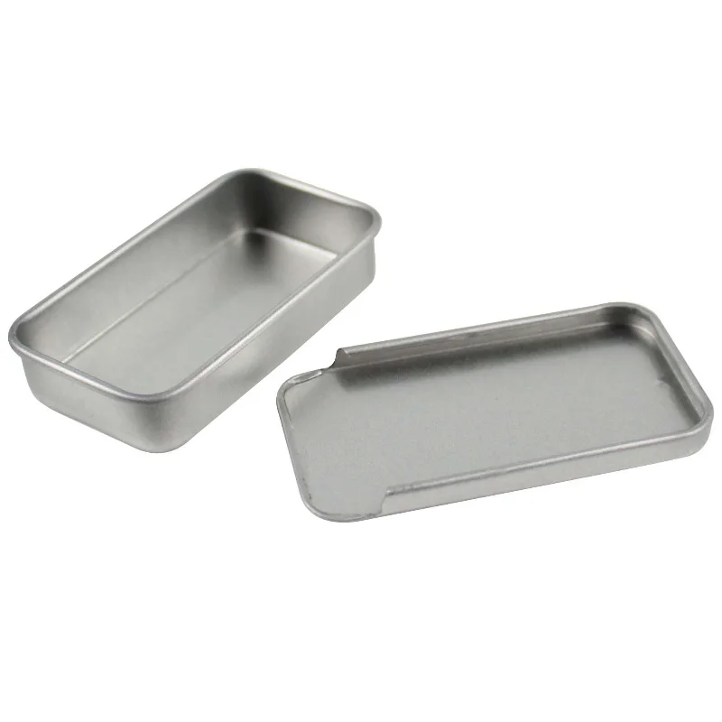 

12Pcs 50ml Silver Metal Rectangular Tinplate Box Empty Mini Black Push-pull Candy Pill Cases Wedding Jewelry Gift Storage Box