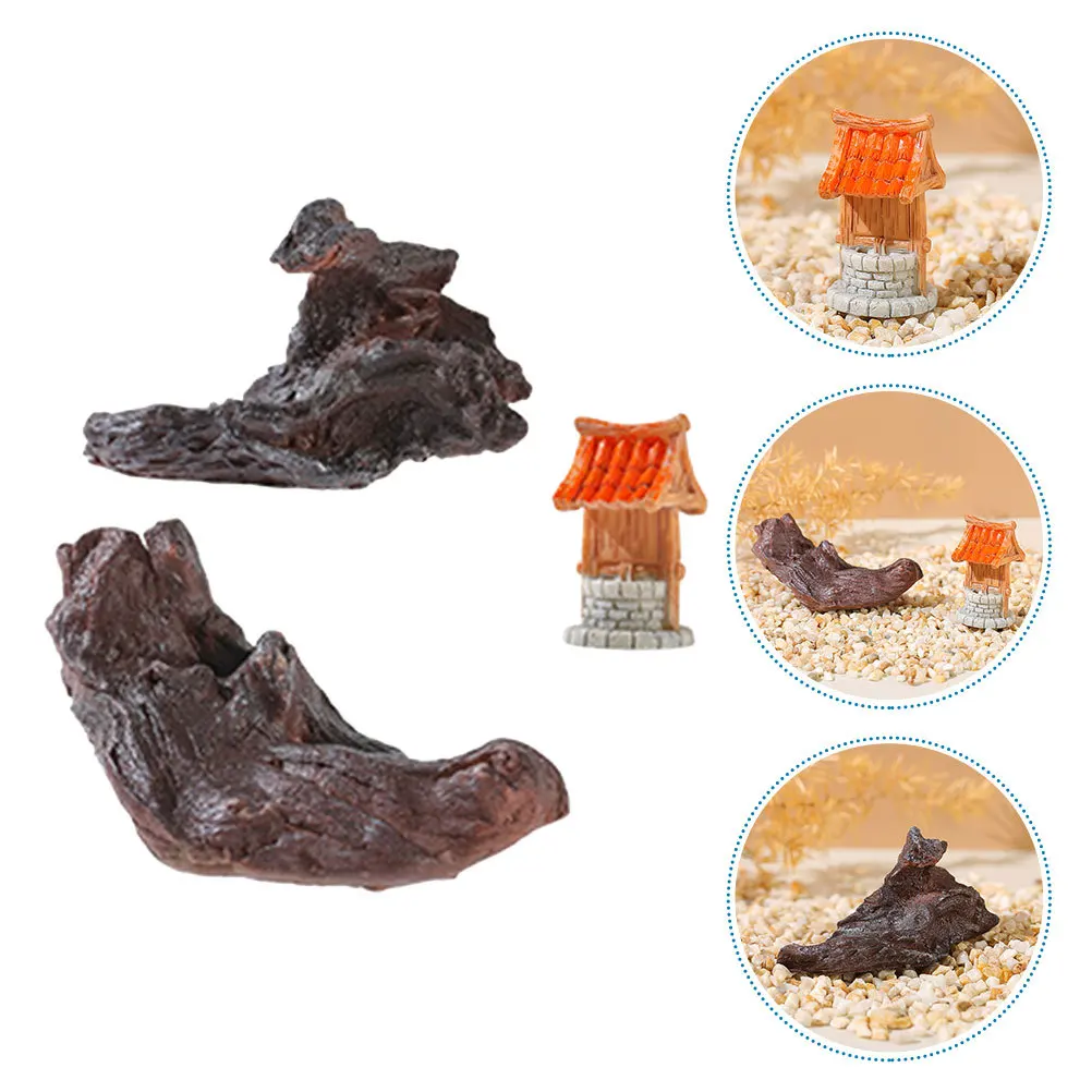 

3Pcs High Realism Simulation Driftwood Aquarium Decor Fish Tank Log Ornament Habitat Landscape Decoration Wood Reptile Branches