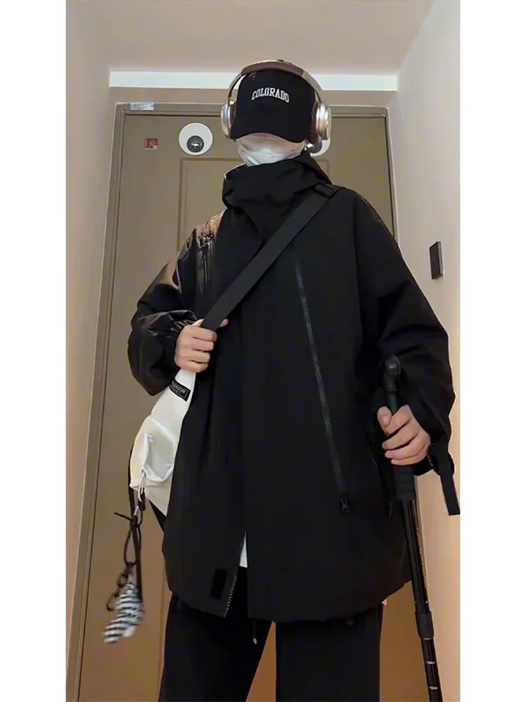 

Мужская водонепроницаемая ветрозащитная рабочая куртка-комбинезон с флисовой подкладкой, американский стиль, осень-зима, утепленный полиэстер-нейлон...