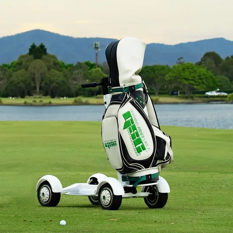 Carrello da golf pieghevole a quattro ruote con trazione elettrica di alta qualità con batteria al litio