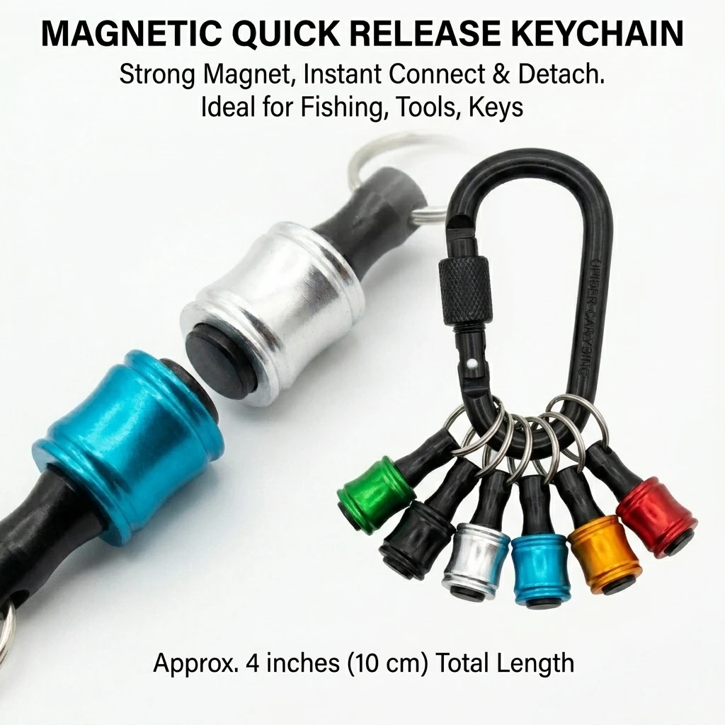 6PC Hex Handle Screwdriver Set Quick-Change Color-Coded Extension Rods Key Chain