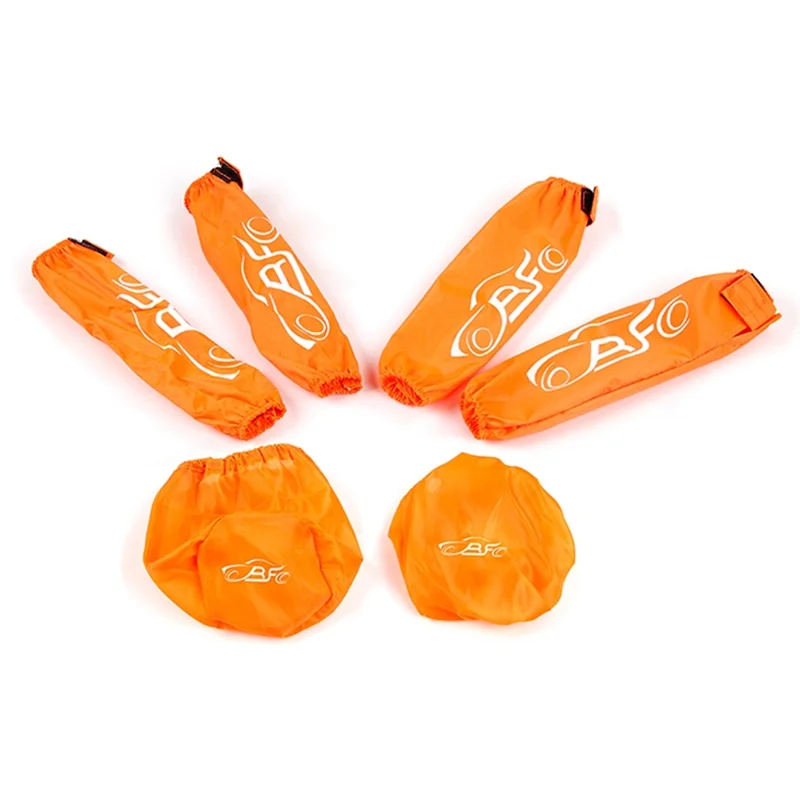 BAAA-Shock Absorber Cover Starter Air Filter Dust Proof Cover Guard for 1/5 RC Buggy Car HPI ROVAN KM BAJA,Black