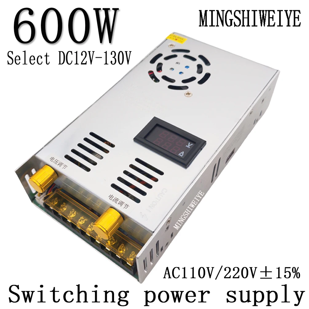 MINGSHIWEIYE Switching Power Supply Adjustable Voltage Current DC12V 24V 28V 36V 48V 60V 70V 100V 110V 500W 600W Digital Display