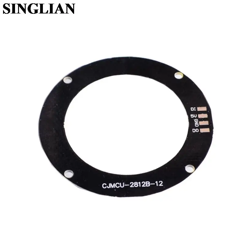 12-Bit Ws2812 5050 Rgb Led Licht Ingebouwde Full Colored Drive Intelligente Ontwikkeling Board Ronde Ring Module 12 Led Lamp Kraal