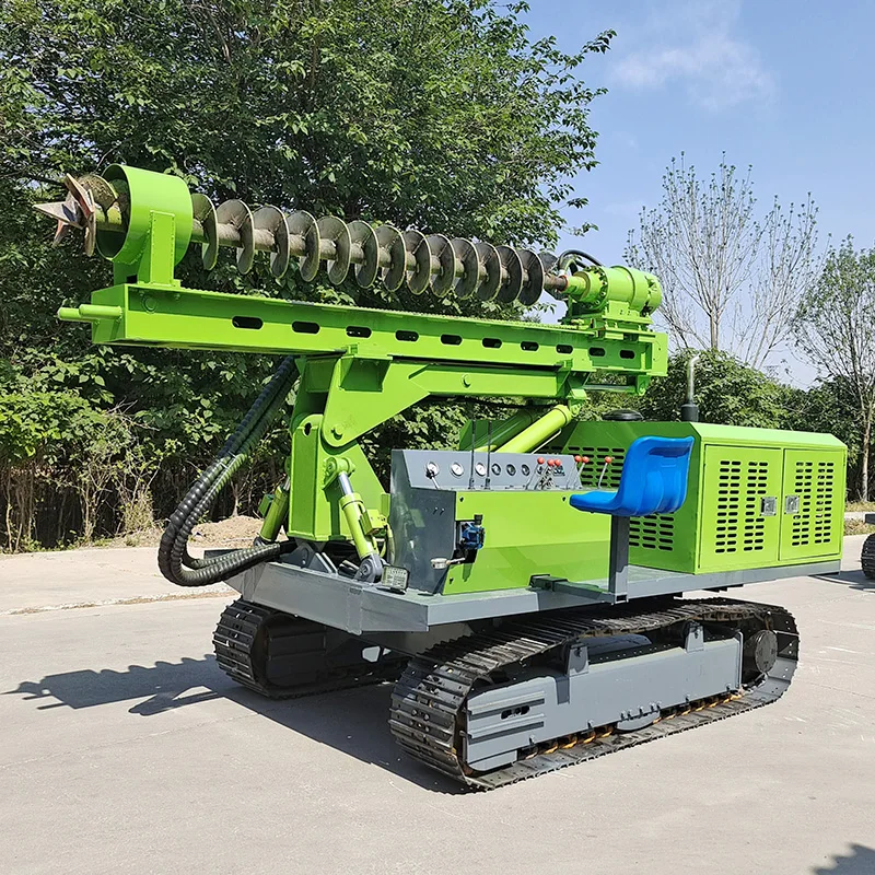 YG Solar Photovoltaic Pile Driver Crawler Rotary Hammer Hydraulic Static Piling Drill Rig Driving Helical Guardrail Pile Driver