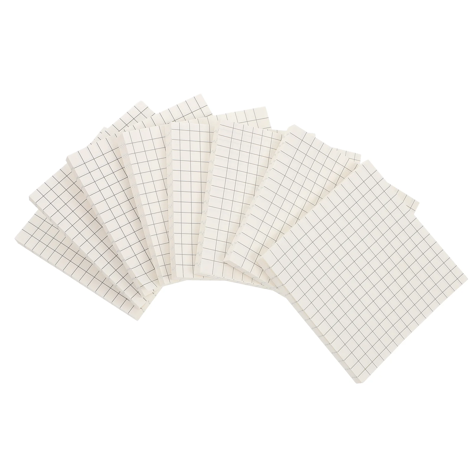 Clear Note Pads Grid Stickers Compact Notebooks College Ruled Study Memo