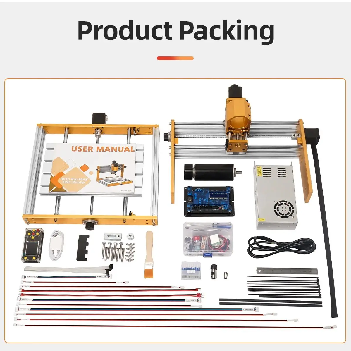 Mesin grafir Laser ควบคุม grbl 500W เครื่องมิลลิ่ง CNC 3018 PRO MAX เราเตอร์ไม้ตัดแกะสลัก