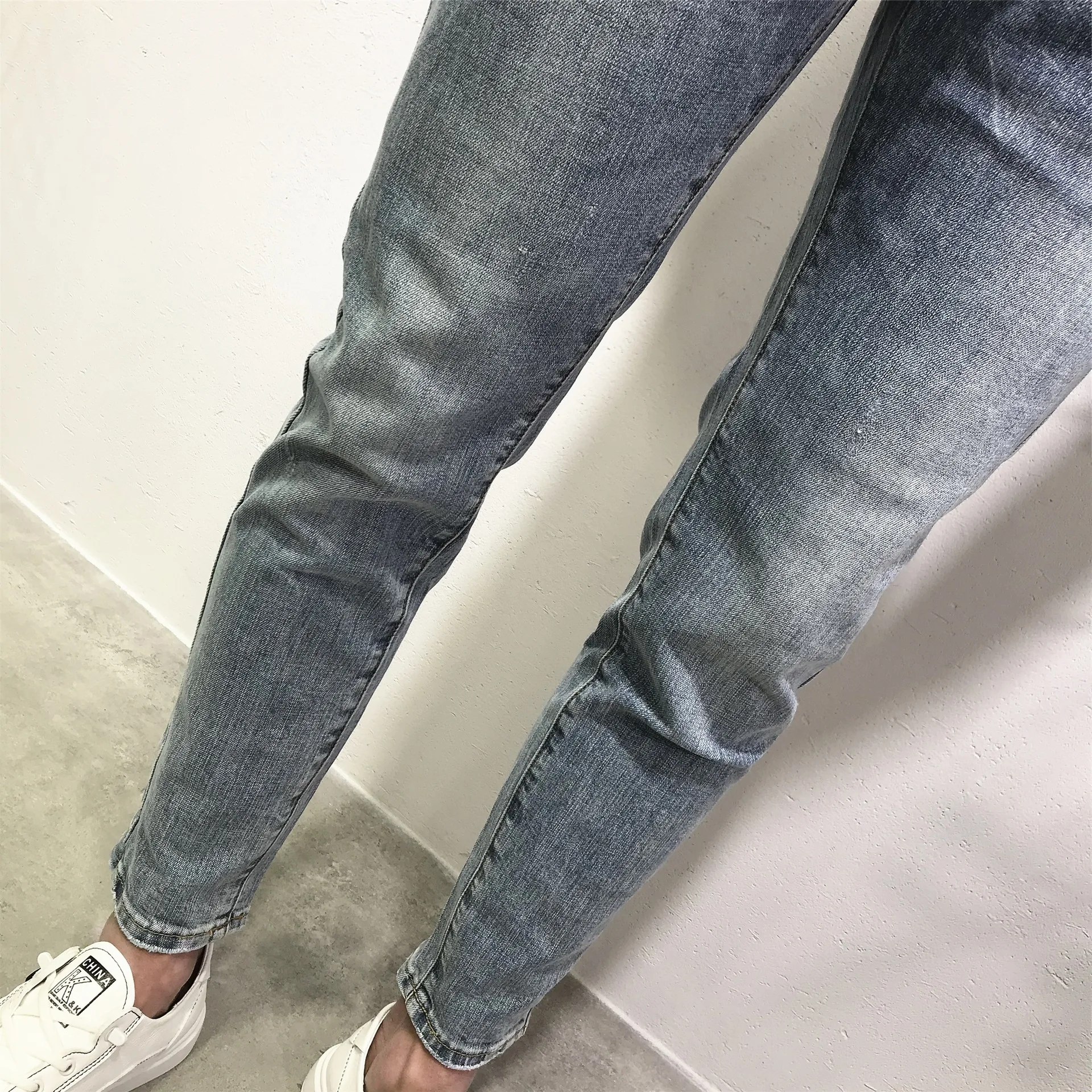 Jeans Voor Mannen 2022 Mannelijke Koreaanse Mode Man Voeten Lente Alle-Wedstrijd Denim Enkellange Tieners Cowboy Potlood Broek voor Mannelijke