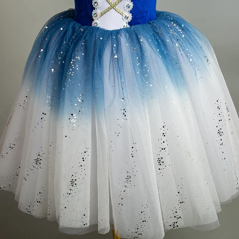 Children Adult Ballet Dress Competition Giselle Long Dress Professional Ballet Costume Long Tulle Leotards For Girls Tutu Skirt