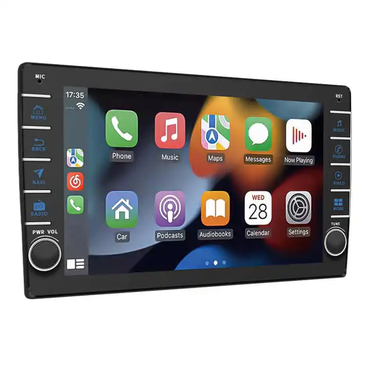 T100 2+32GB Universal 10inch Double Knob Gps Fm Carplay Android Dvd Car Radio Display Touch Screen Player