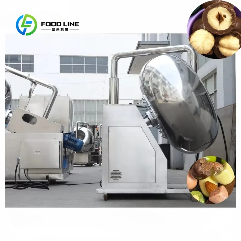 Customized Adjustable Speed 140kg/batch Chocolate Coating Machine, Sugar Polishing Pan for Uniform Enrobing Results