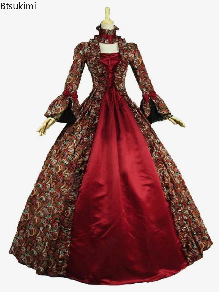 2026 Mittelalterliches Victoria-Kleid, Cocktail-Vintage-Partykleid, modisches Maskerade-Kostüm für Damen, Cosplay, Hofstil, Queen-Size-Kleider