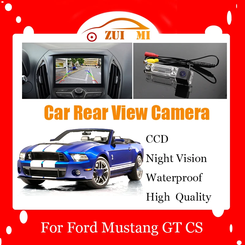 Car Reverse Rear View Camera For Ford Mustang GT CS 2010~2014 CCD Full HD Night Vision Backup Parking Camera Waterproof