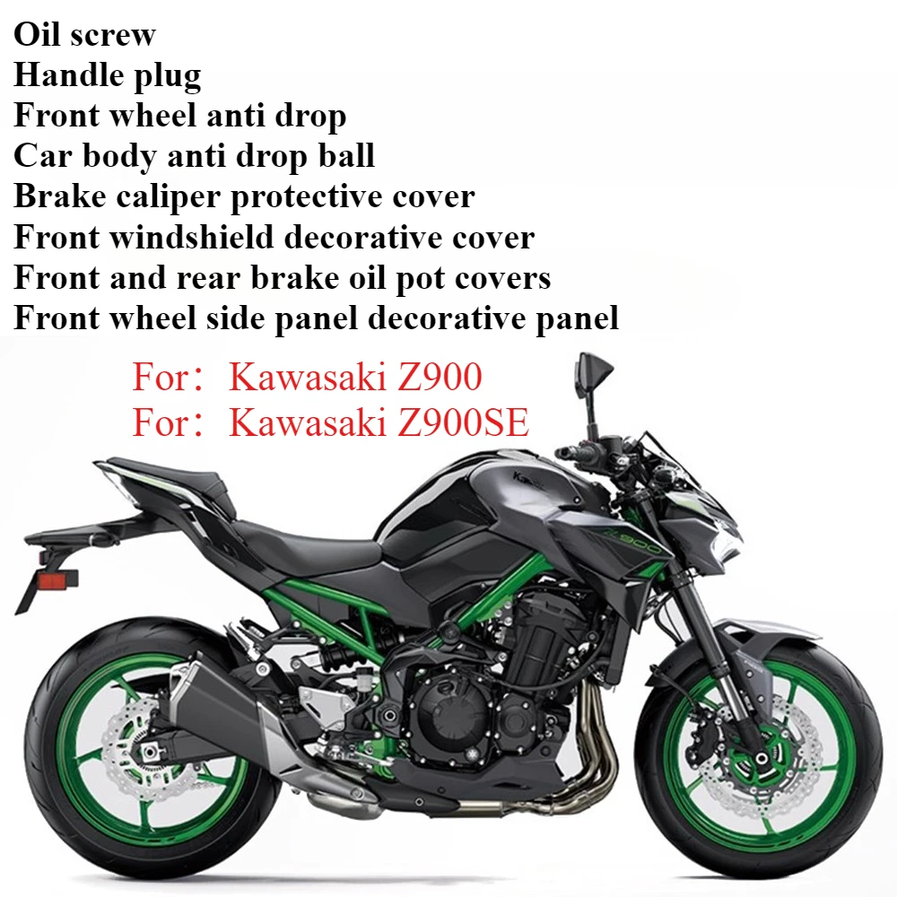 

Motorcycle handle oil pot cover windshield decoration cover caliper cover front wheel anti fall accessory for Kawasaki Z900 SE
