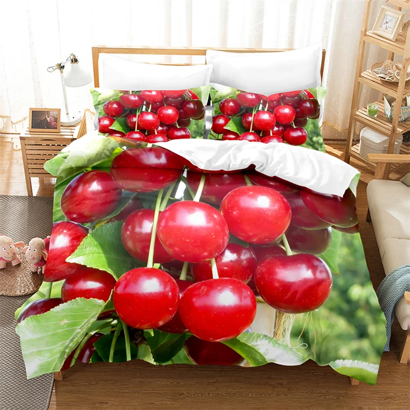 

Sweet Cherry Bedding Set Lovely Kid's Duvet Cover Boys, Quilt Cover Girls Room Gorgeous Bedding King/Queen Duvet Cover Set