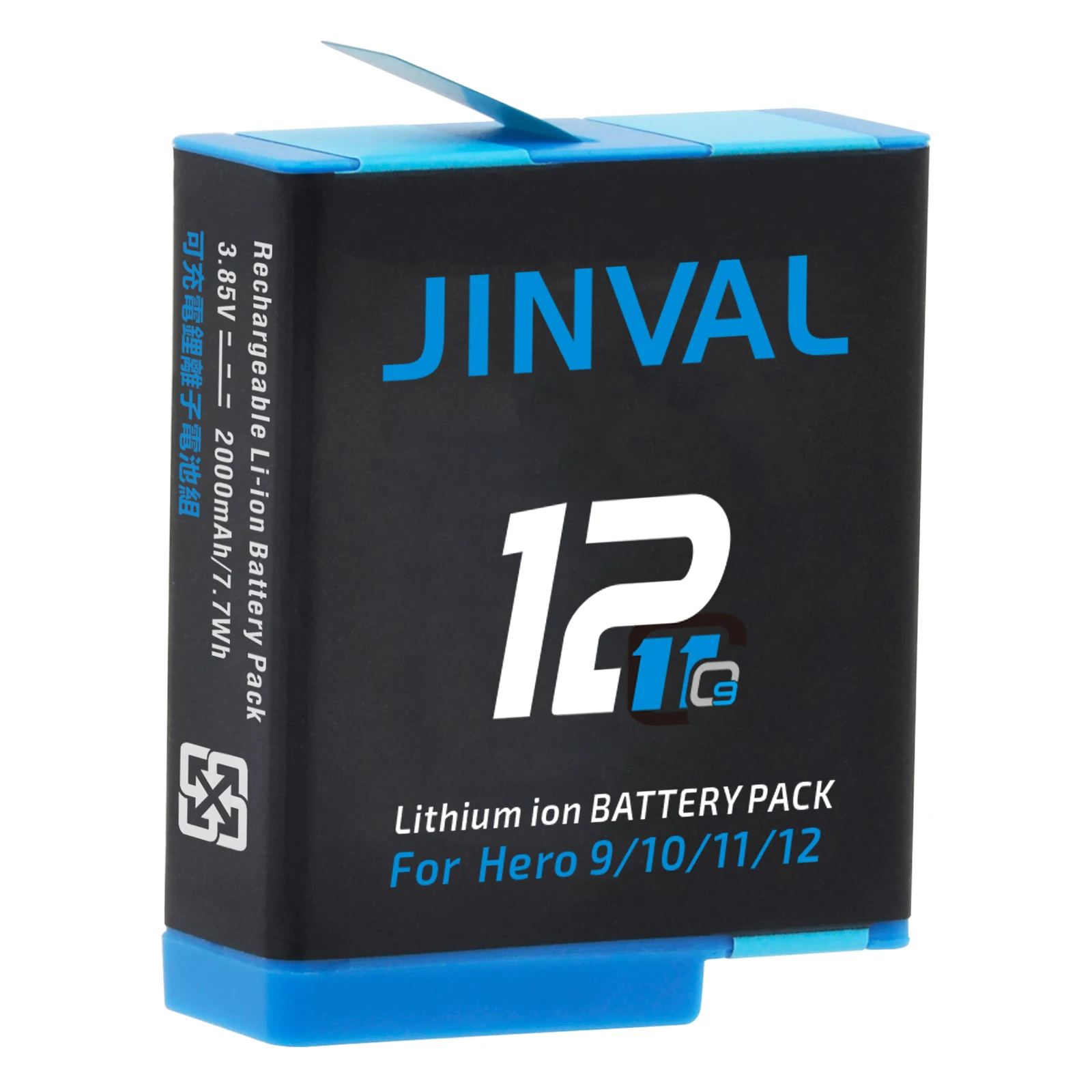 

JINVAL For Gopro Hero 12 2000mAh Battery + PD20W Fast Dual Charger Rechargeable Action Camera Batteries For go pro 9 10 11 12