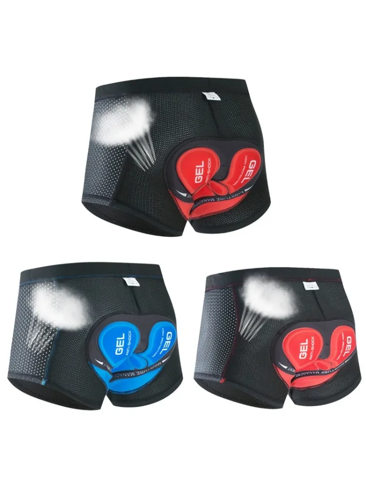 AliExpress NONE Cycling Shorts Breathable Mesh Cycling Underwear 5D Gel Pad Shockproof MTB Bike Shorts Man Shorts