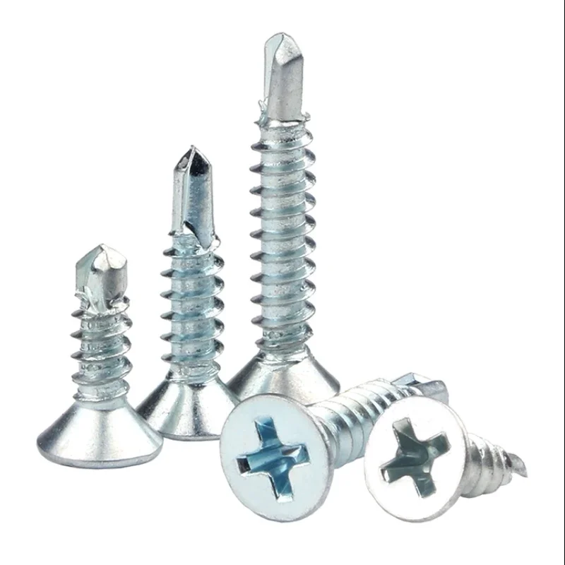 304 Stainless Steel Carbon Steel Phillips Flat Head Self-drilling Screw M2.9 M3.5 M4.2 M4.8 M5.5 Self-tapping Dovetail Screw