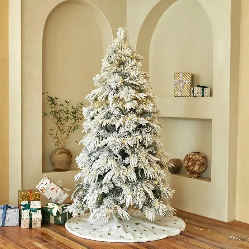 Snow Snowflake Flocking Christmas Tree Shopping Mall Window Simulation Tree Home Christmas Atmosphere Ornament
