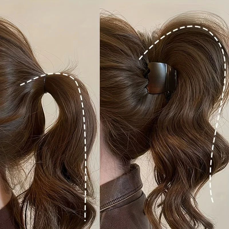 Matte Haarklammer für hohe Pferdeschwänze, Eleganter Haarschmuck für Damen, 2025 Neue Shark Clip Haarklammer für den Hinterkopf – Detail 4