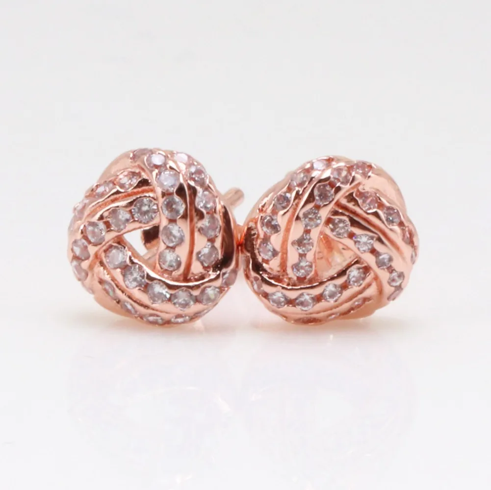 

Stud Earrings Shiny Triangular Concentric Knot Stud Earrings, New Winding Entangled Earrings for Women
