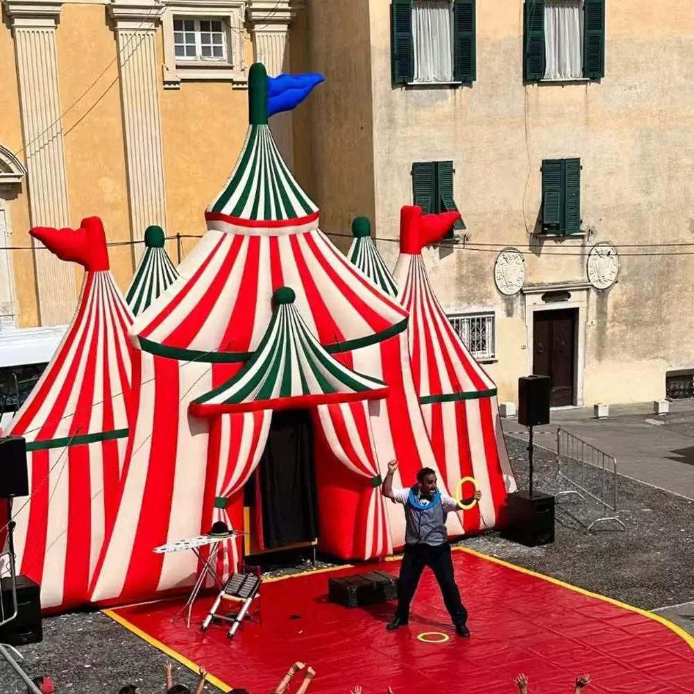 

New Style Inflatable Circus Arch Air Blown Archway Balloon Multi-color Entrance Made By Ace Air Art