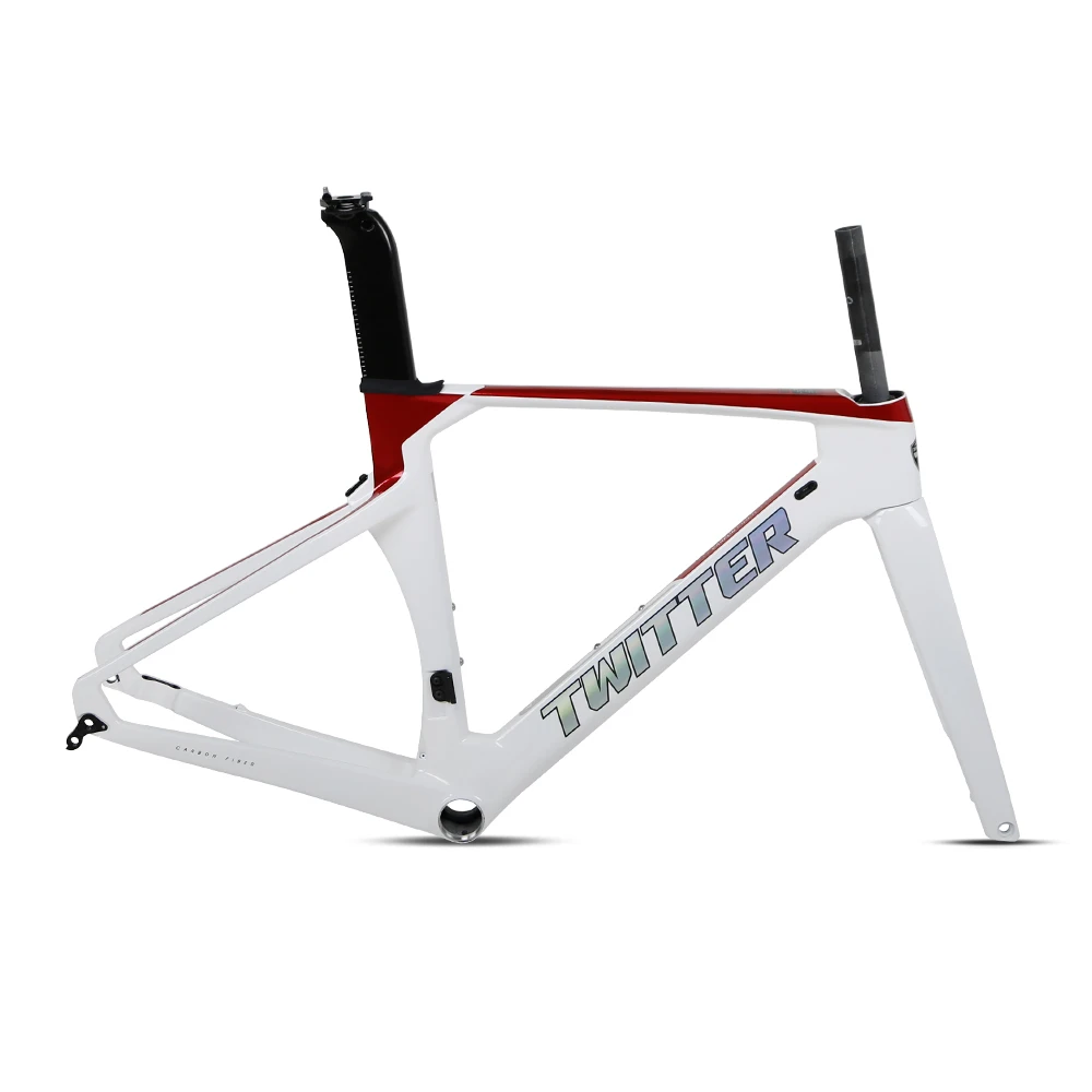 

STLF TWITTER Factory Direct 700C Fixed Gear Customized T800 Carbon Road Bicycle Frame for Exercise