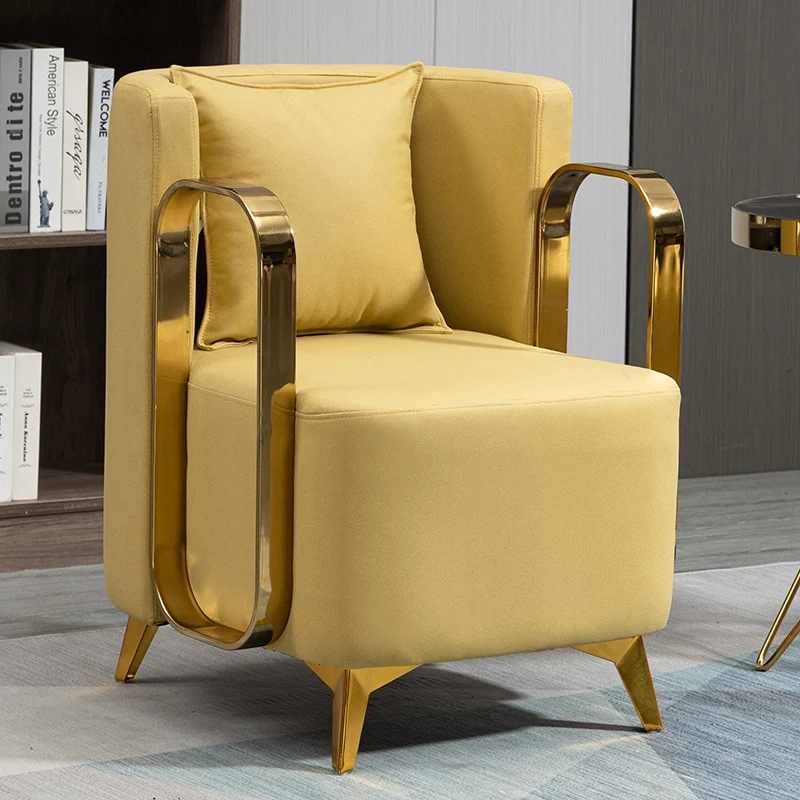 Modern Luxury Chairs Living Room Handle Metal Makeup Floor Chair Bedroom Meditation Single Meubles De Salon Home Furniture