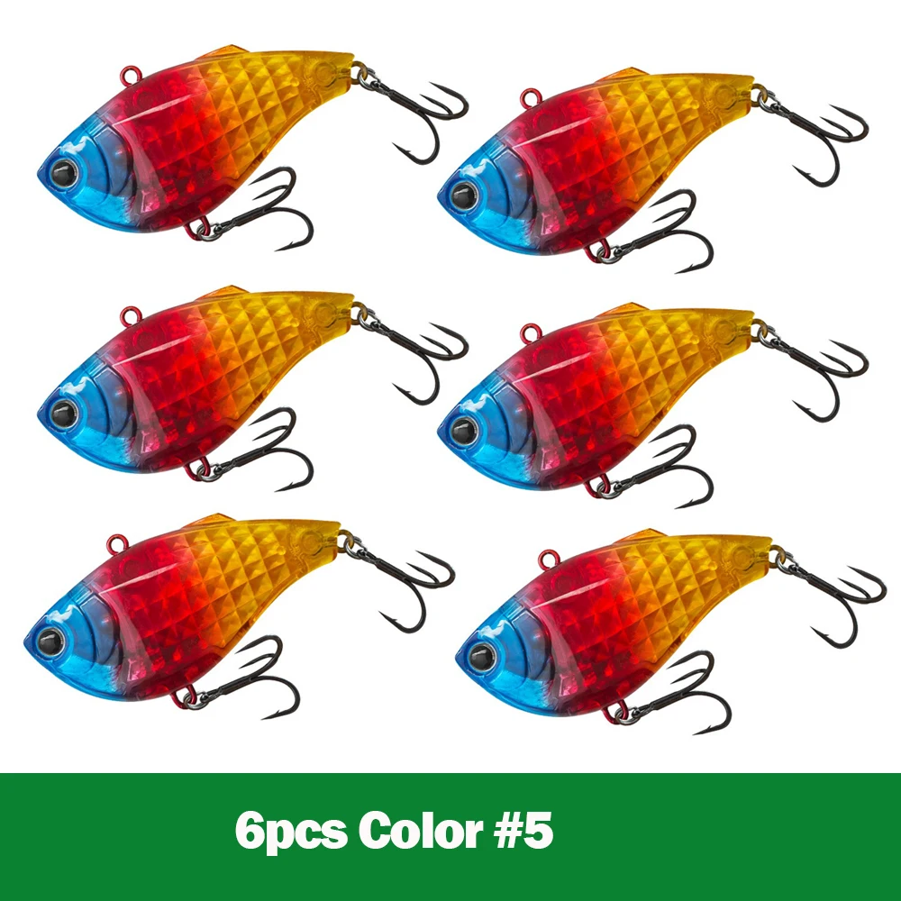 Señuelo de pesca Mini VIB 6cm 15g Wobbler de Pesca que Se hunde Artificial señuelo duro de hielo Crankbait duro Unpainted Blanks