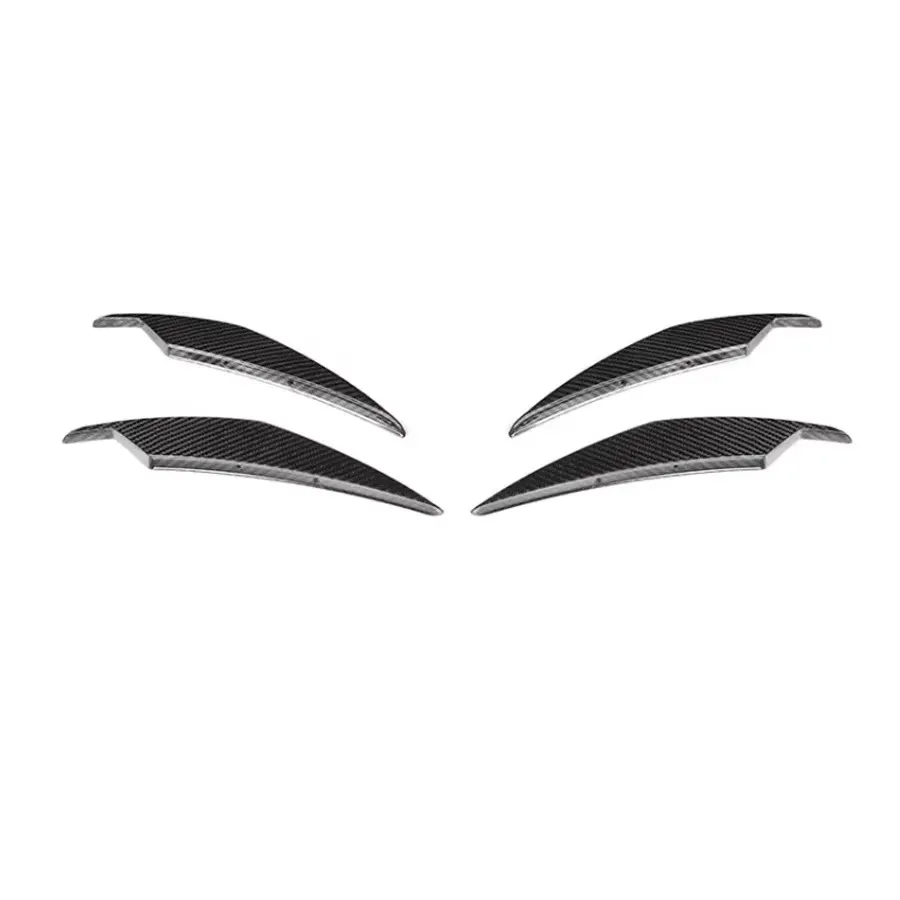 For BMW M3 G80 M4 G82 G83 Carbon Fiber Car Front Bumper Wind knife Splitter Spoiler Canard Air Knife Trim AC Style Body kit
