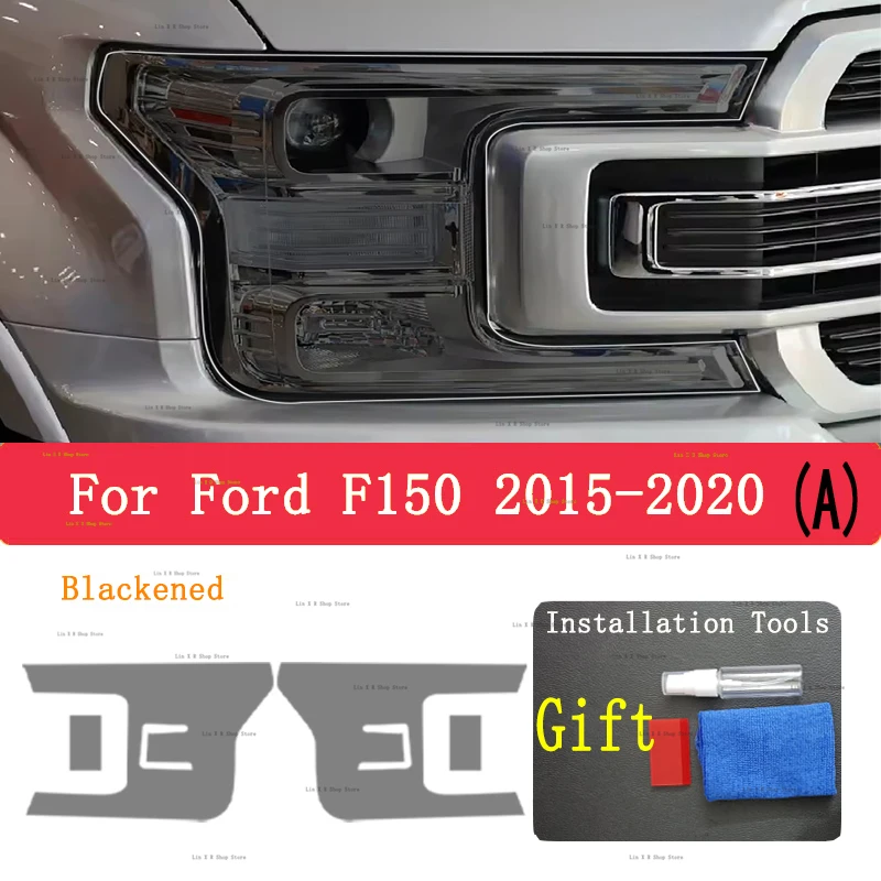 

For Ford F150 （2015-2020）Car Exterior Headlight Anti-scratch Front Lamp Transparent TPU Protective Film Accessories Sticker