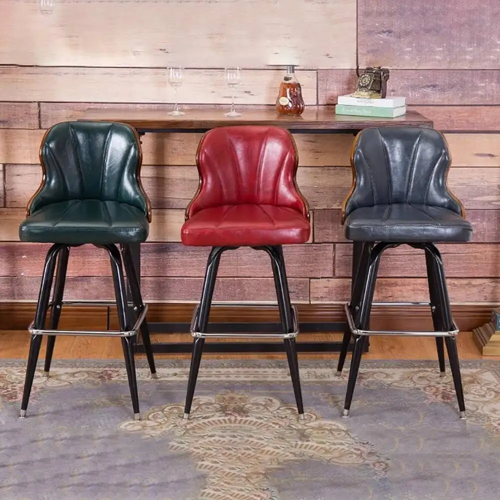 

Vintage Classic Bar Chair Aesthetic Ergonomic Design Comfortable Bar Chair Premium Trendy Tabourets De Bar Luxury Furniture