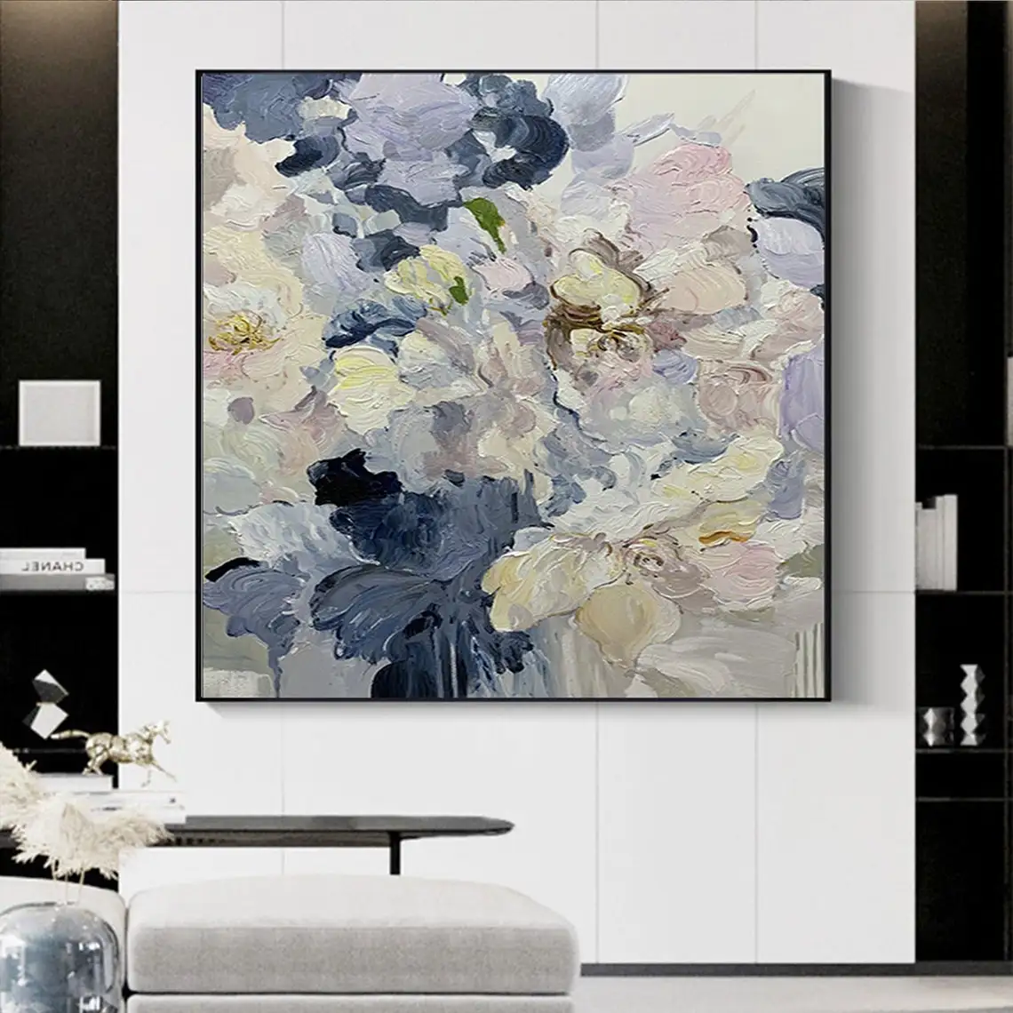 Hand-painted Oil Painting On Canvas Abstract Colorful Roses Painting Floral Wall Art Home Decor Texture Acrylic Painting Home