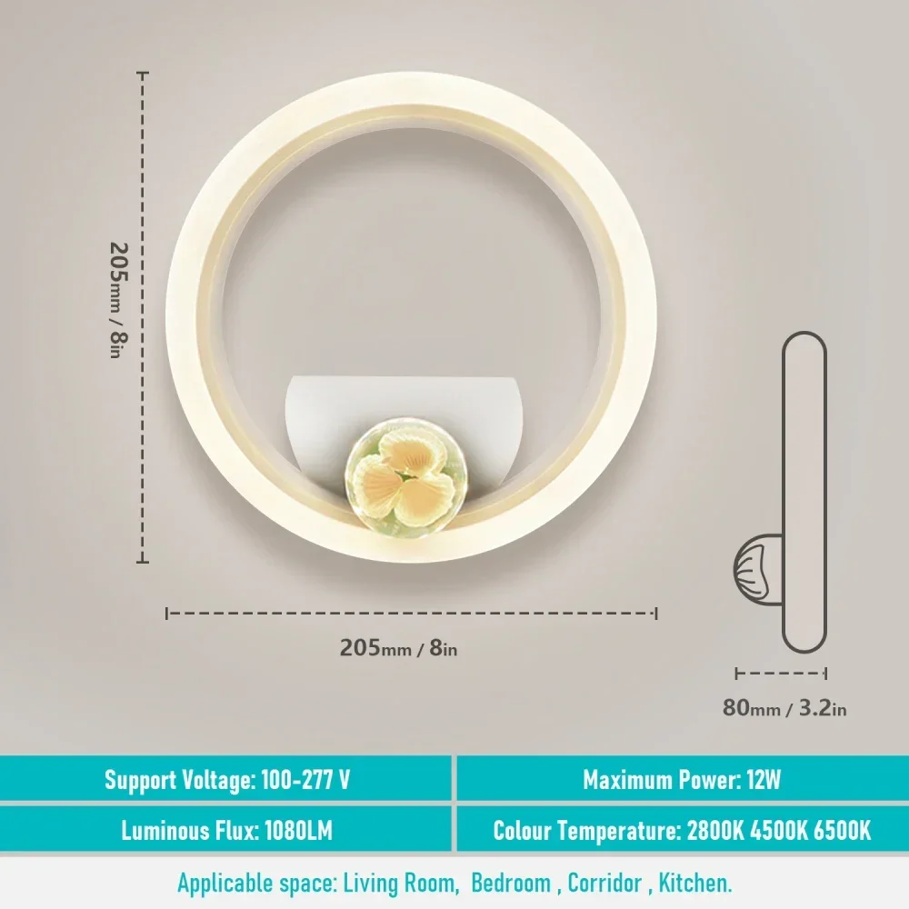مصابيح حائط حديثة LED للممر ، غرفة النوم ، ليلة السرير ، الشرفة ، غرفة المعيشة ، ديكور المنزل ، الشمعدان الداخلي ، تركيبات الإضاءة
