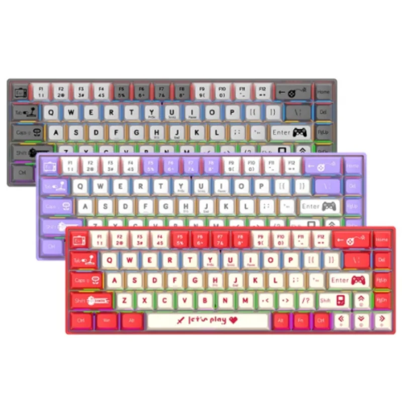 BAJEAL BJ68 Wired Mechanical Keyboard 68 Keys RGB Adjustable Gaming Keyboard Hot Swappable for Desktop Computer