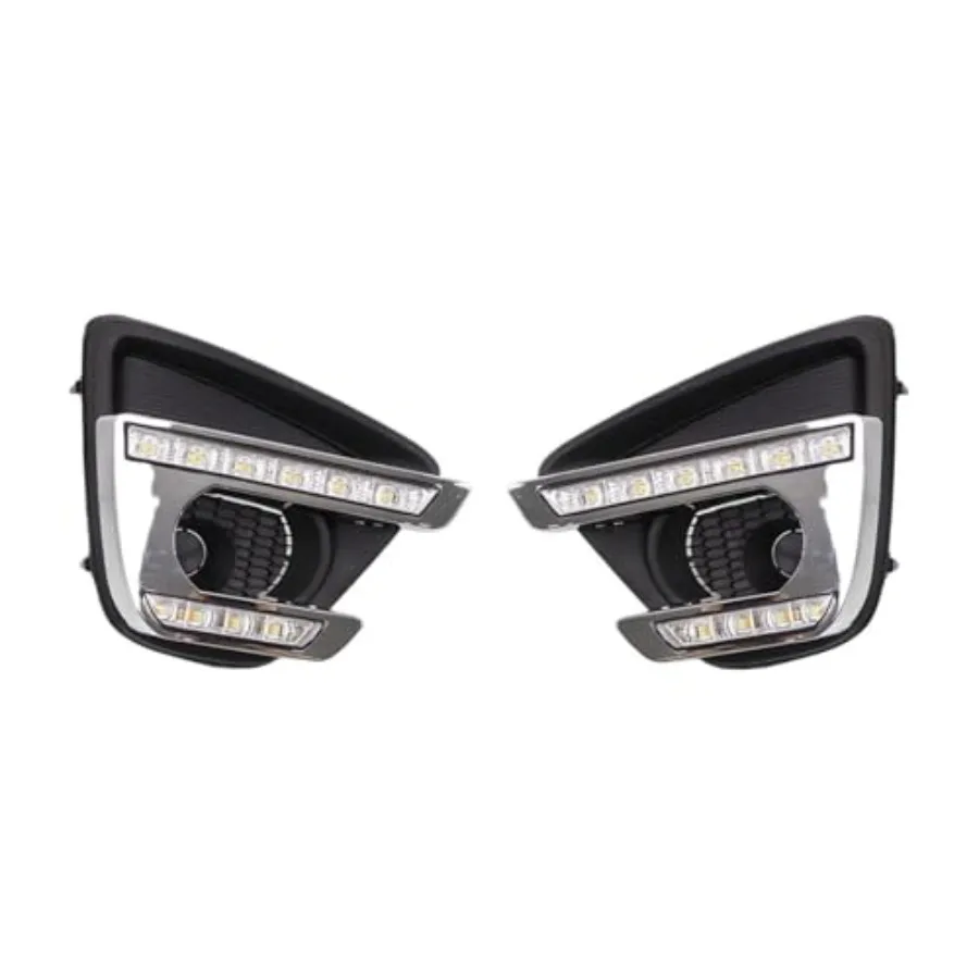 سيارة Led DRL مع بدوره أصفر النهار تشغيل ضوء الضباب غطاء المصباح لمازدا CX5 CX5 20122016 الأبيض والأصفر نموذج محسن #1