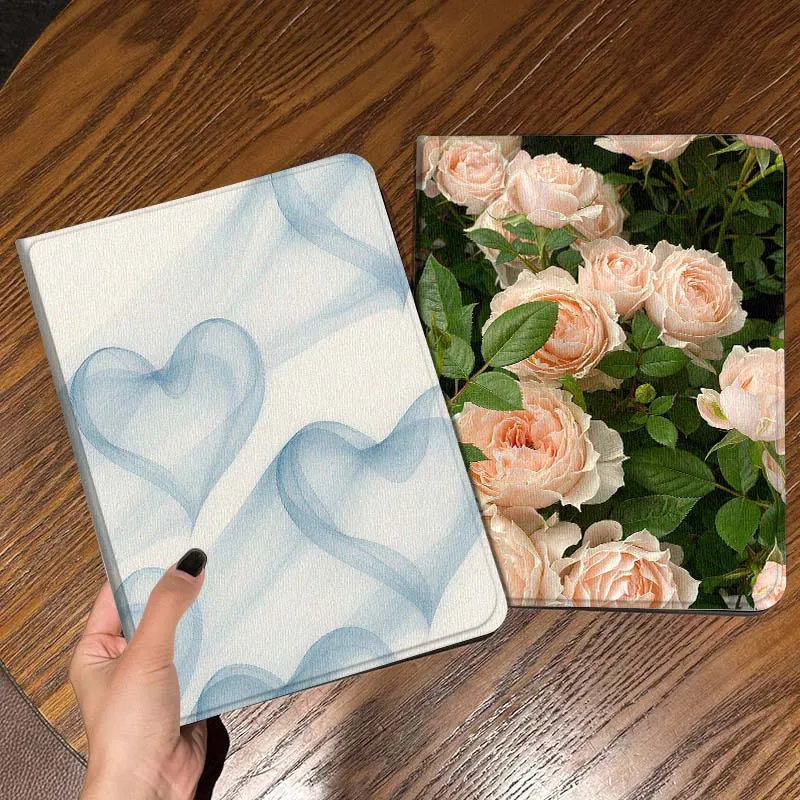 

Blue Heart Pattern Art Tablet Case For Apple iPad Air Pro mini 1 2 3 4 5 6 7 8 9 11 M2 M3 M5 M4 5th 6th 7th 10th 11th Gift