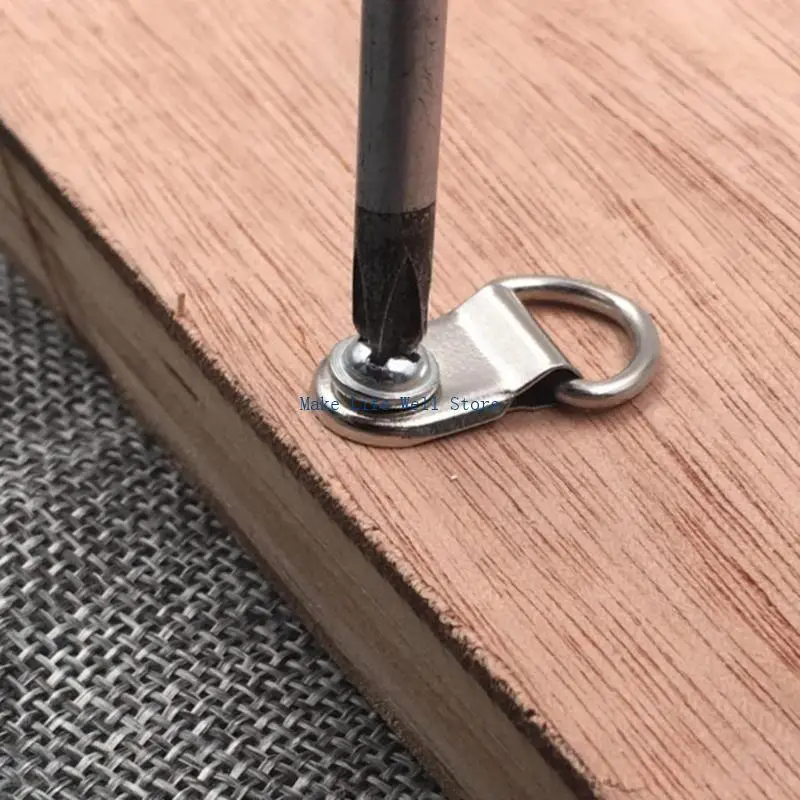  D-Rings Picture Hangers Heavy Duty Picture Frame Hangers Single Hole with Screws