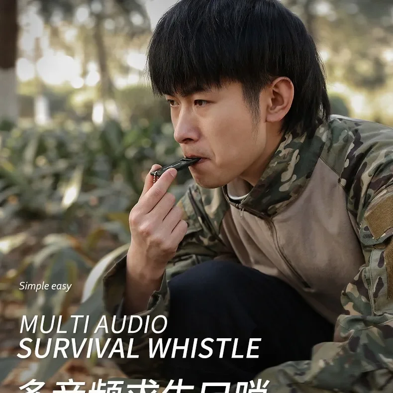 Outdoor Rescue Survival Three-frequency Life Whistle First Aid Treble High-frequency Multi-audio Earthquake Relief Whistles