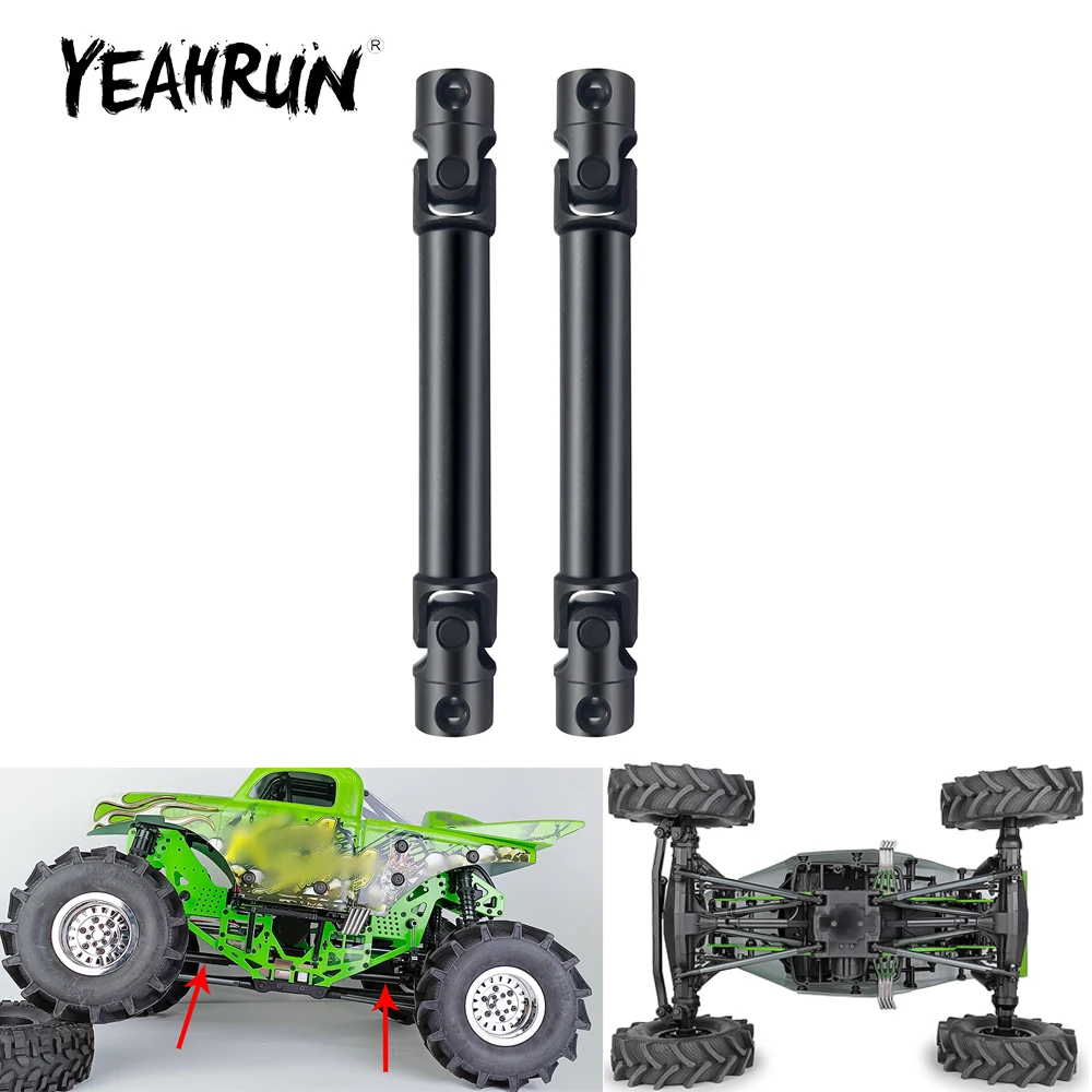 YEAHRUN Steel Drive Shaft for 1/8 LMT 4WD Solid Axle Mega Truck Brushless RTR King Sling Monster Truck Grave Digger Model Parts