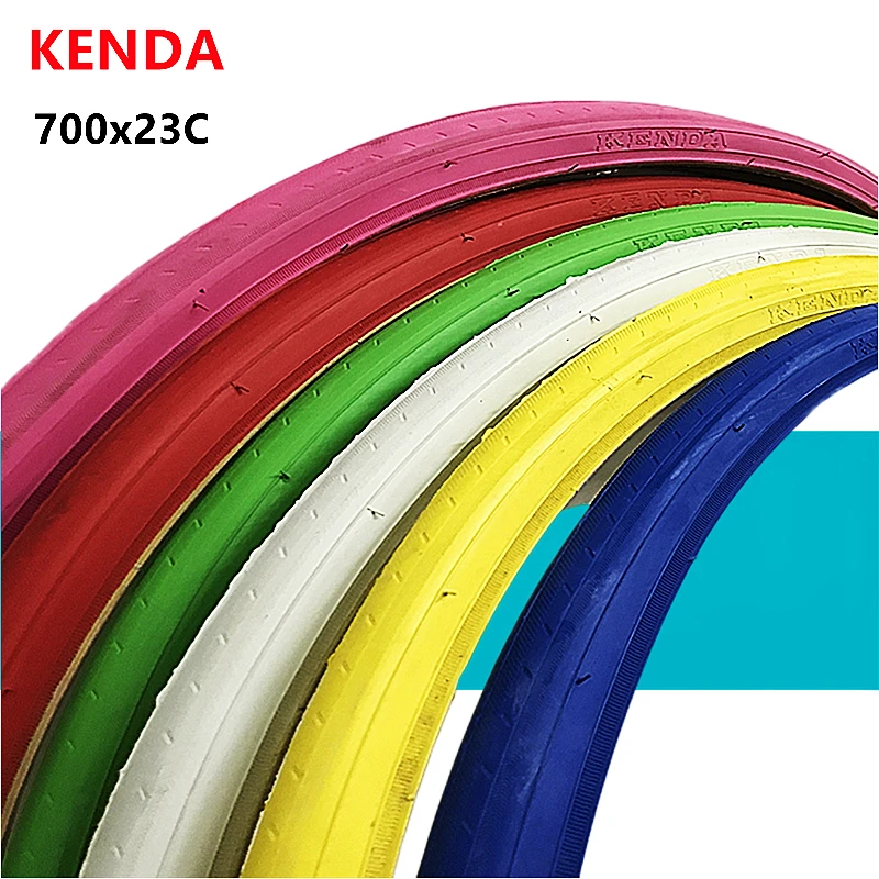 Colorido 700x23C para bicicleta de carretera, neumáticos de bicicleta Fixie CST Kenda, neumático de bicicleta de pista, neumático de alambre para bicicleta de piñón fijo, Color rosa