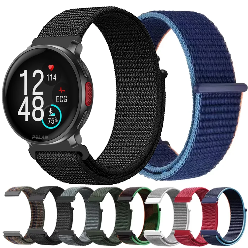 20mm 22mm Replacement Strap For Polar Vantage V3 M2/M Grit X Pro Titan Nylon Loop For Polar Ignite 3 2 Unite Pacer Bracelet Band