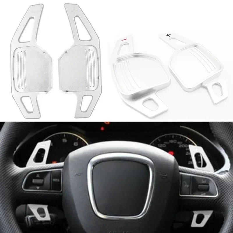 

Для Audi A3 A4L A5 A6 A7 A8 S4 S6 S7 Q3 Q5 Q7 TT 2012-2016 год 2 шт. серебряный рычаг переключения передач на руле, аксессуары
