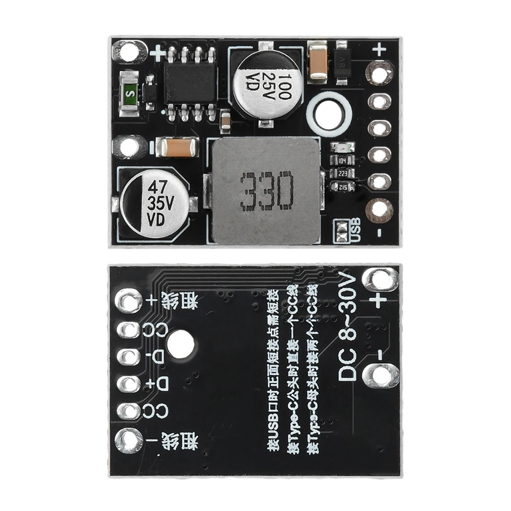 Модуль быстрой зарядки PD45w, выход паяного провода, поддержка Apple PD3.0 PPS, быстрая зарядка QC3.0, вход Huawei SCP VOOC12v24v