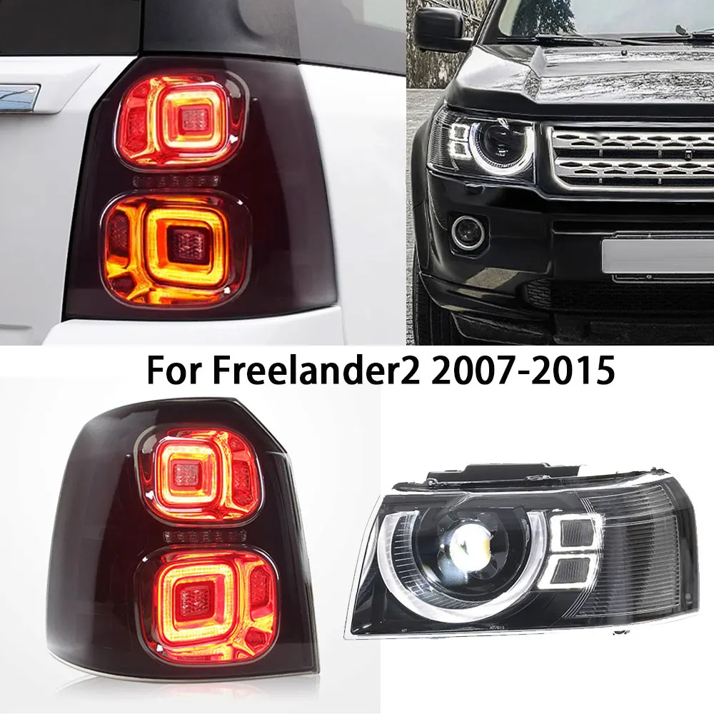 For Land Rover Freelander 2 2010-2015 Car Led Headlights With Tail Lights Accessories Led Front Rear Lights Assembly ﻿