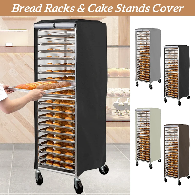 

Waterproof Dustproof Cake Stands Covers: Single-Door Protective Shields For Cake Stands Racks Oxford Cloth Bread Shelf Cover