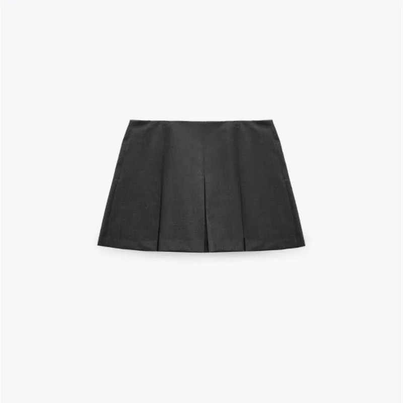 

High Waist Wide Pleat Skirt ort Skirt Spring Summer New Sle TRF Women's Clothing Z Brand Other Sle Daily Wear Othe...