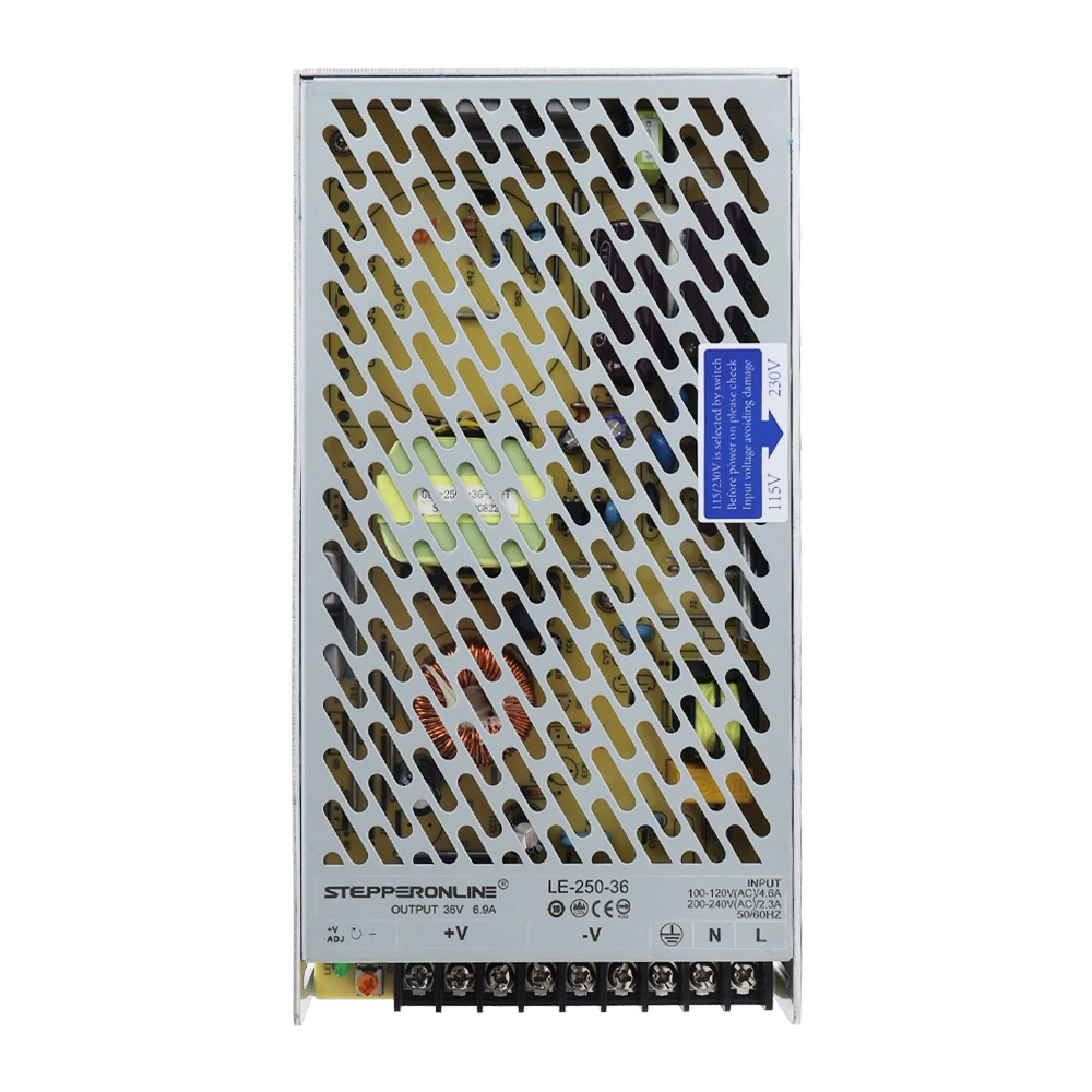STEPPERONLINE 250W Switching Power Supply 36V 6.9A Selectable Input Voltage 115/230V Stepper Motor CNC Router Kits